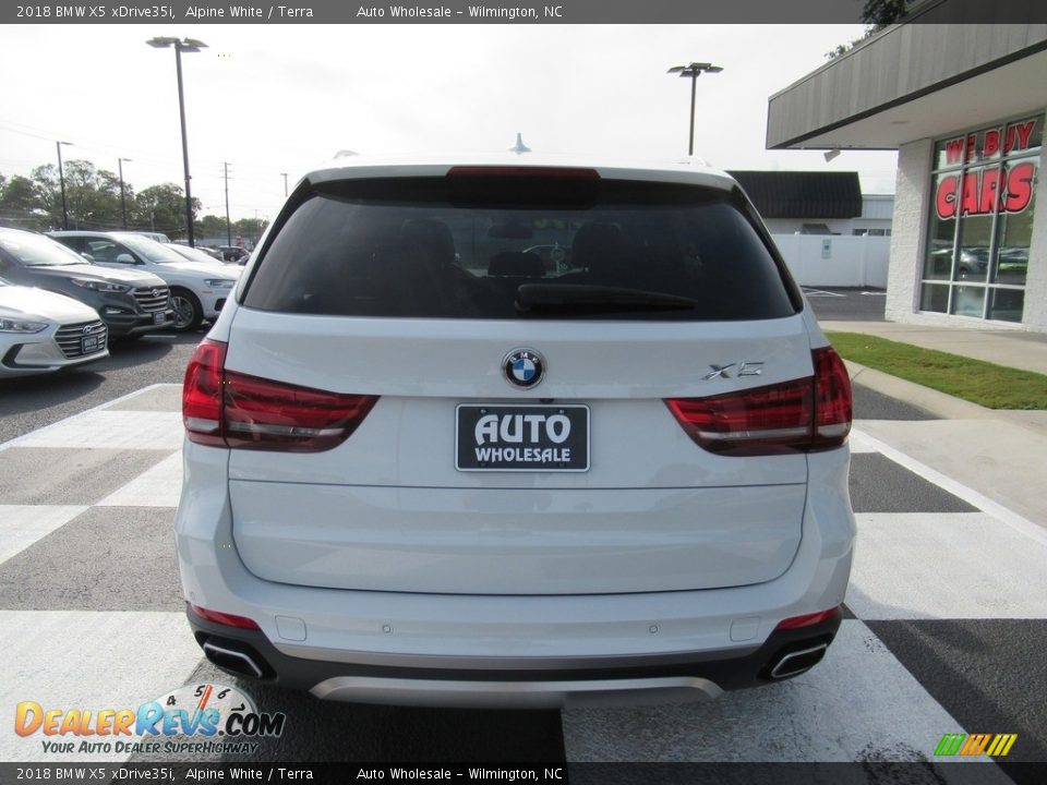 2018 BMW X5 xDrive35i Alpine White / Terra Photo #4