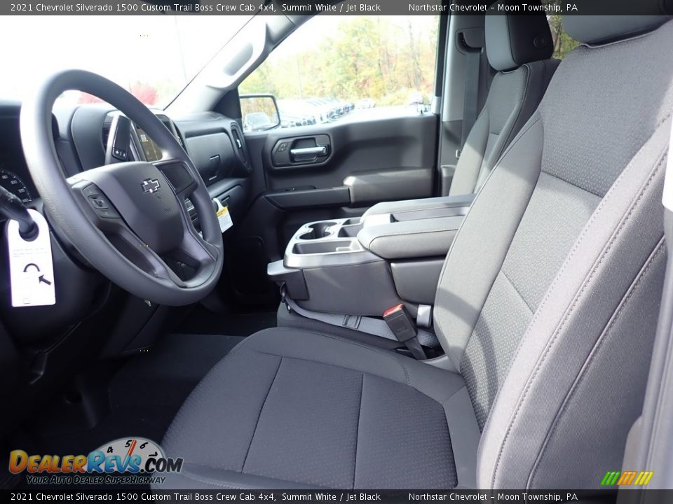Jet Black Interior - 2021 Chevrolet Silverado 1500 Custom Trail Boss Crew Cab 4x4 Photo #14