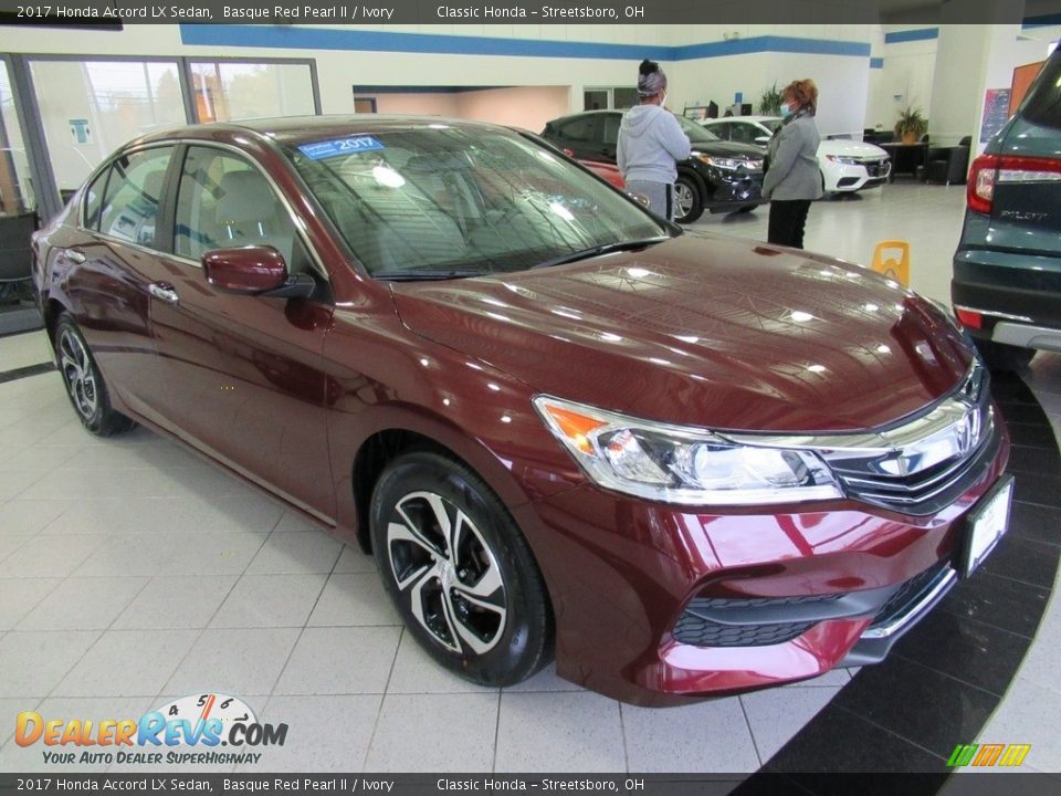 2017 Honda Accord LX Sedan Basque Red Pearl II / Ivory Photo #3