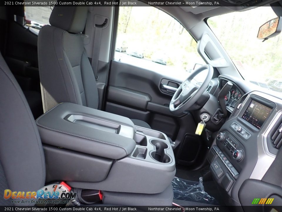 2021 Chevrolet Silverado 1500 Custom Double Cab 4x4 Red Hot / Jet Black Photo #9