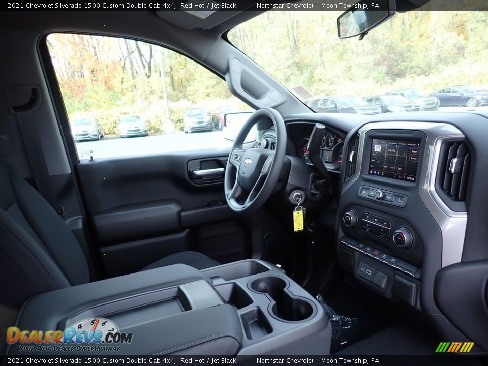 2021 Chevrolet Silverado 1500 Custom Double Cab 4x4 Red Hot / Jet Black Photo #10