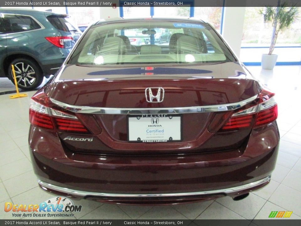 2017 Honda Accord LX Sedan Basque Red Pearl II / Ivory Photo #8