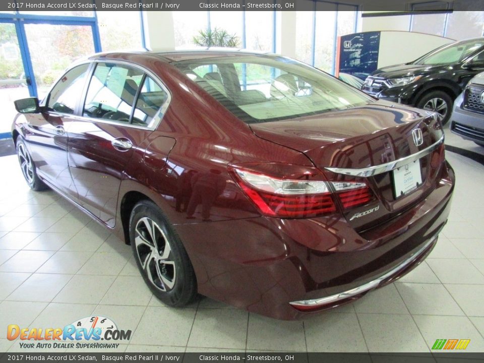 2017 Honda Accord LX Sedan Basque Red Pearl II / Ivory Photo #9