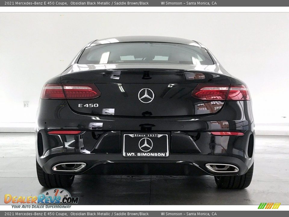 2021 Mercedes-Benz E 450 Coupe Obsidian Black Metallic / Saddle Brown/Black Photo #3