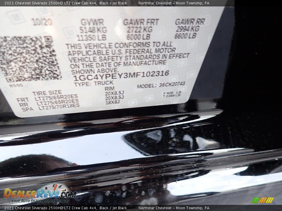 2021 Chevrolet Silverado 2500HD LTZ Crew Cab 4x4 Black / Jet Black Photo #14