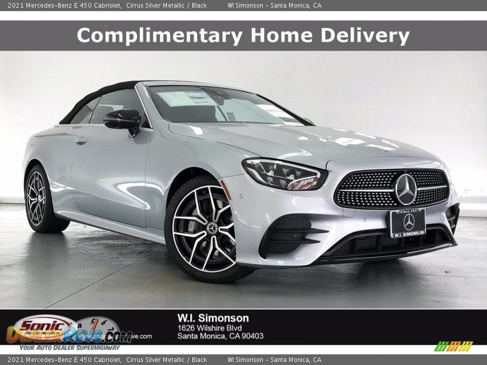 2021 Mercedes-Benz E 450 Cabriolet Cirrus Silver Metallic / Black Photo #1
