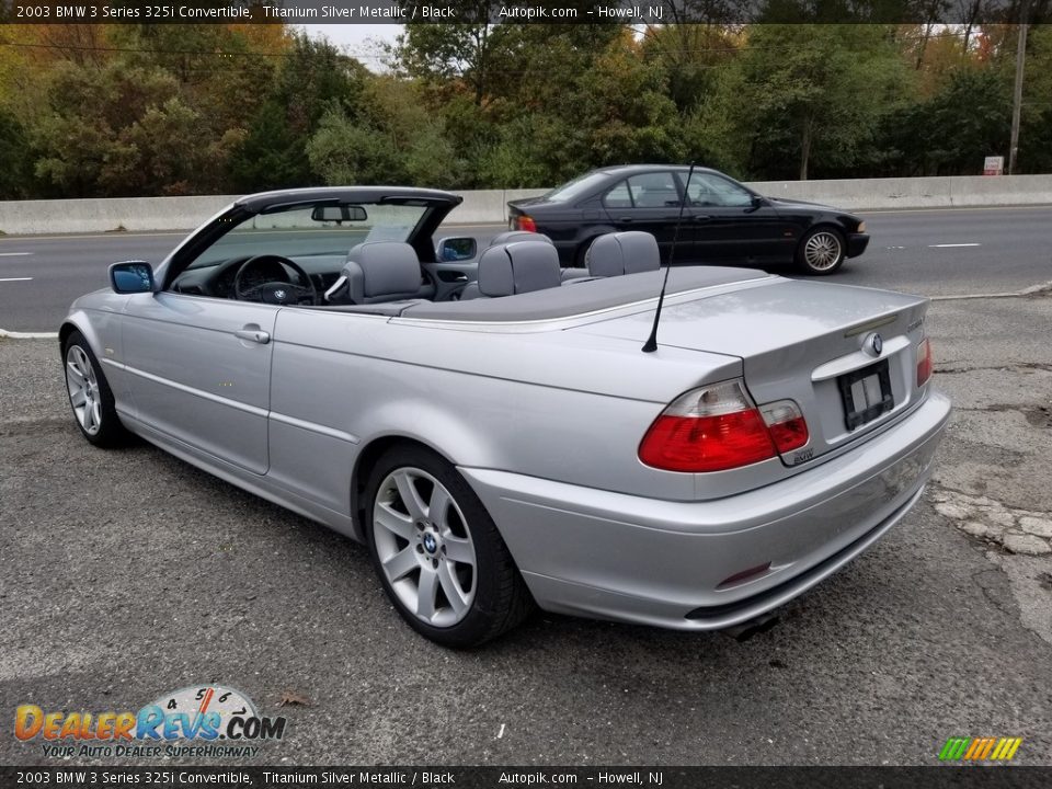 2003 BMW 3 Series 325i Convertible Titanium Silver Metallic / Black Photo #5