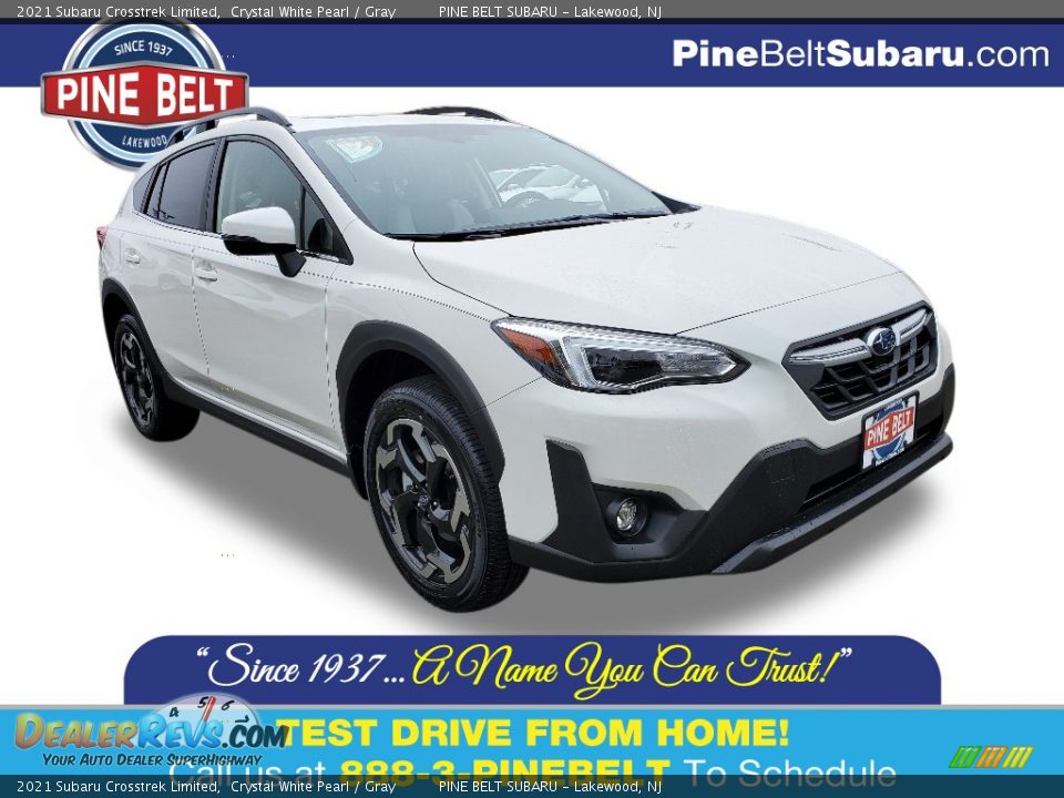 2021 Subaru Crosstrek Limited Crystal White Pearl / Gray Photo #1