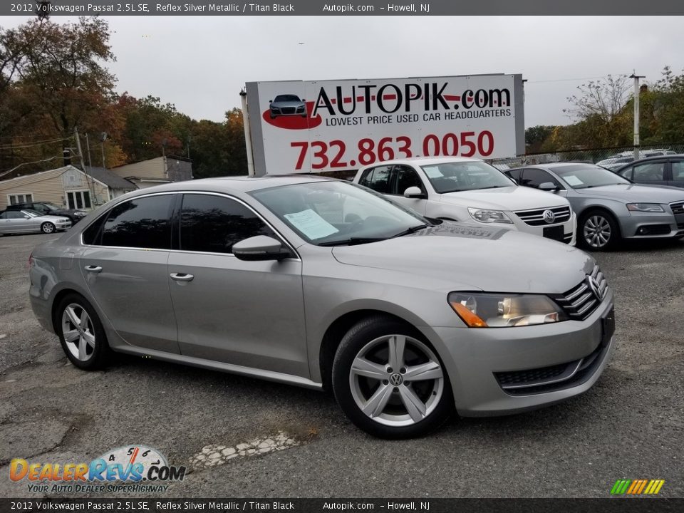 2012 Volkswagen Passat 2.5L SE Reflex Silver Metallic / Titan Black Photo #1