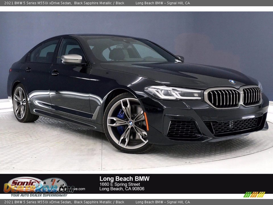2021 BMW 5 Series M550i xDrive Sedan Black Sapphire Metallic / Black Photo #1