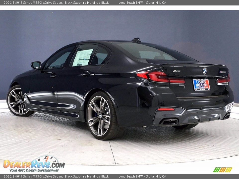 2021 BMW 5 Series M550i xDrive Sedan Black Sapphire Metallic / Black Photo #3
