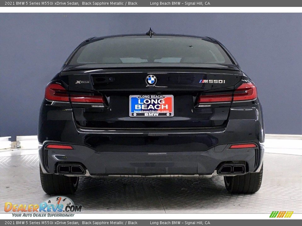 2021 BMW 5 Series M550i xDrive Sedan Black Sapphire Metallic / Black Photo #4