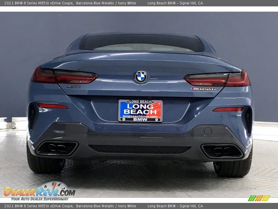 2021 BMW 8 Series M850i xDrive Coupe Barcelona Blue Metallic / Ivory White Photo #4