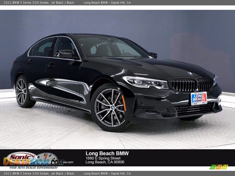 2021 BMW 3 Series 330i Sedan Jet Black / Black Photo #1