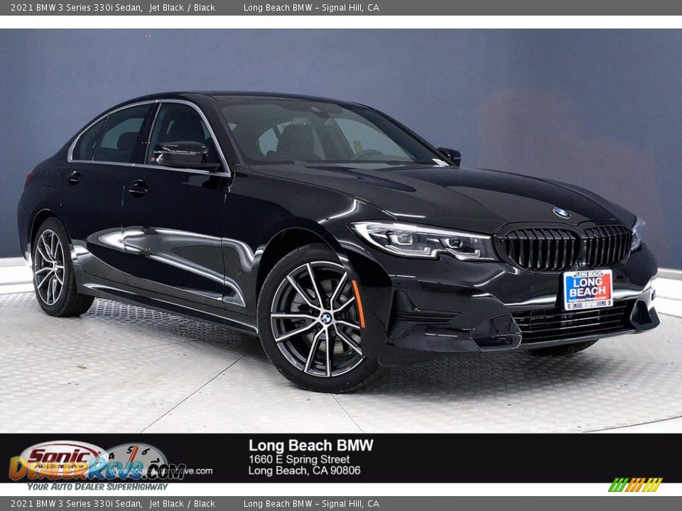 2021 BMW 3 Series 330i Sedan Jet Black / Black Photo #1