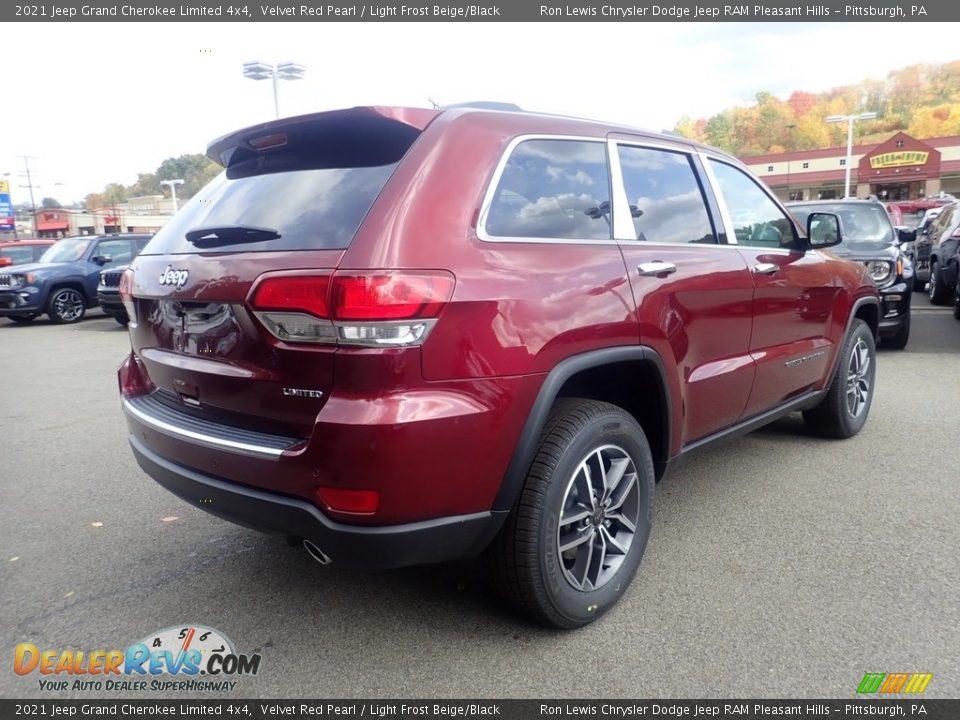 2021 Jeep Grand Cherokee Limited 4x4 Velvet Red Pearl / Light Frost Beige/Black Photo #5