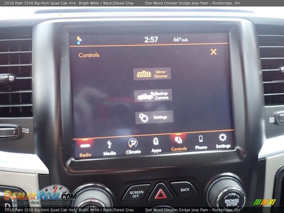 2018 Ram 1500 Big Horn Quad Cab 4x4 Bright White / Black/Diesel Gray Photo #2