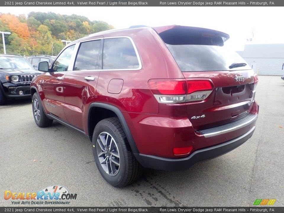 2021 Jeep Grand Cherokee Limited 4x4 Velvet Red Pearl / Light Frost Beige/Black Photo #8