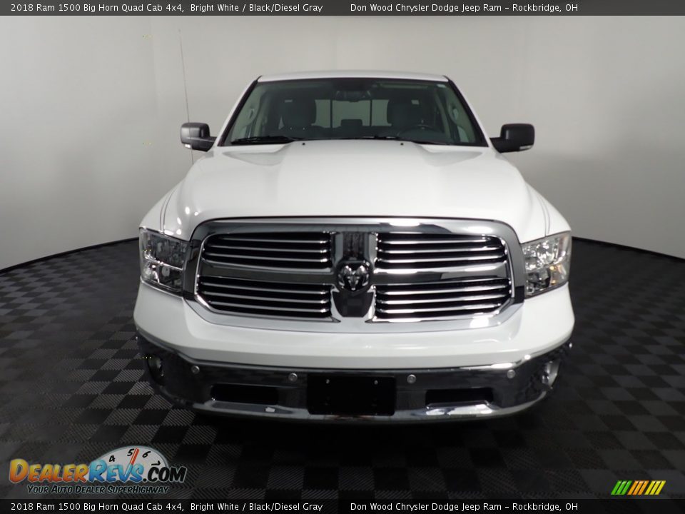 2018 Ram 1500 Big Horn Quad Cab 4x4 Bright White / Black/Diesel Gray Photo #6
