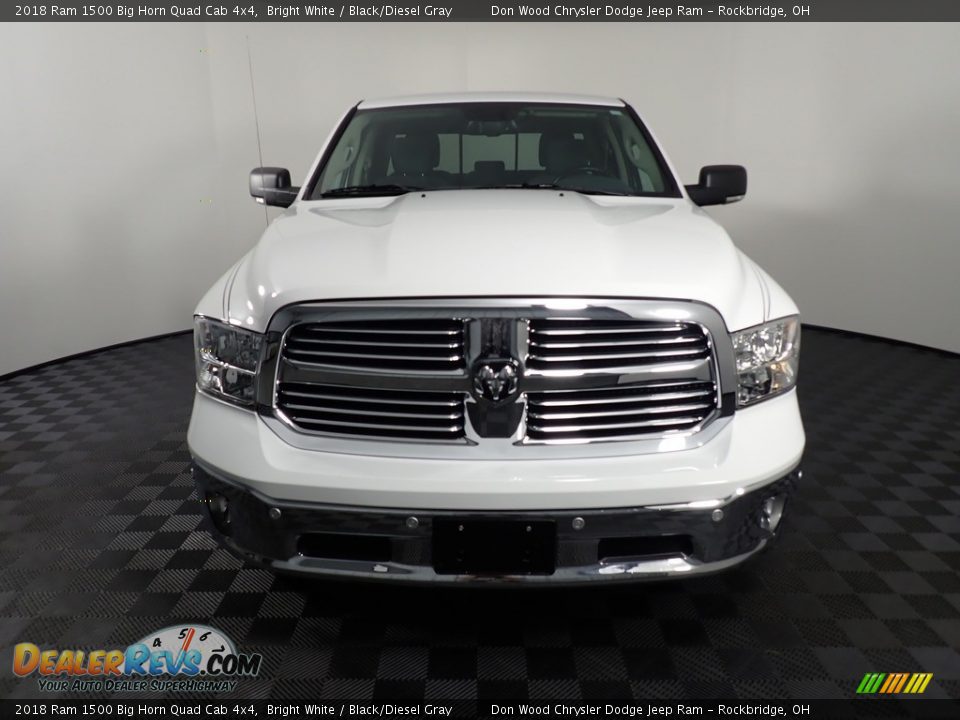 2018 Ram 1500 Big Horn Quad Cab 4x4 Bright White / Black/Diesel Gray Photo #7
