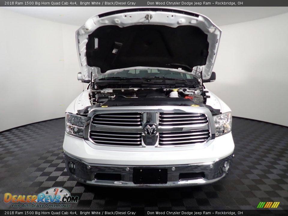 2018 Ram 1500 Big Horn Quad Cab 4x4 Bright White / Black/Diesel Gray Photo #8