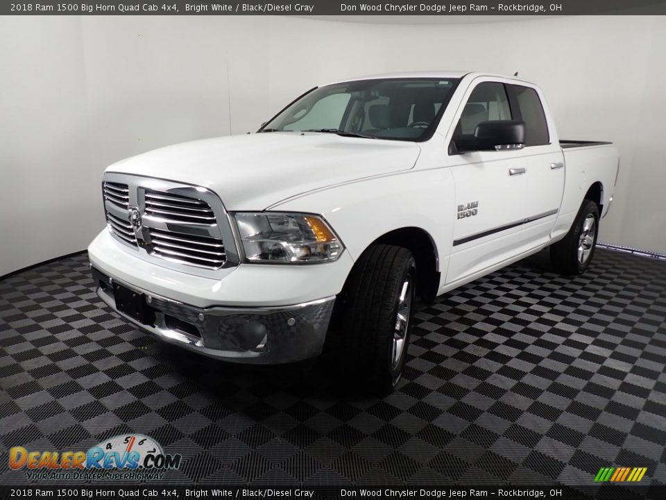 2018 Ram 1500 Big Horn Quad Cab 4x4 Bright White / Black/Diesel Gray Photo #10