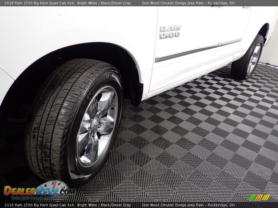 2018 Ram 1500 Big Horn Quad Cab 4x4 Bright White / Black/Diesel Gray Photo #11