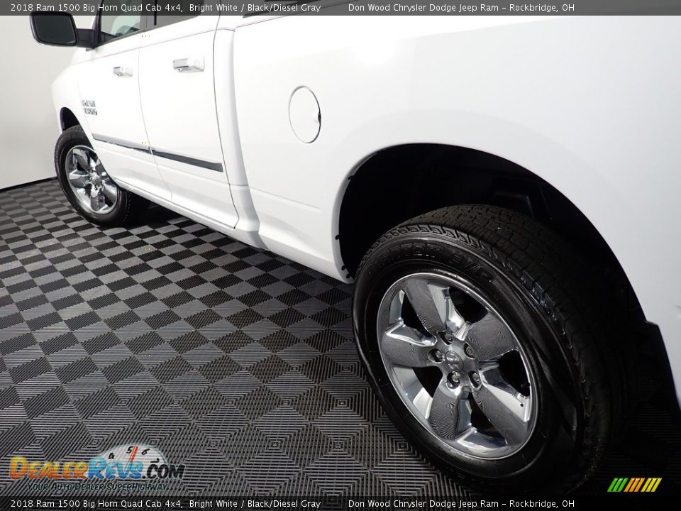 2018 Ram 1500 Big Horn Quad Cab 4x4 Bright White / Black/Diesel Gray Photo #12