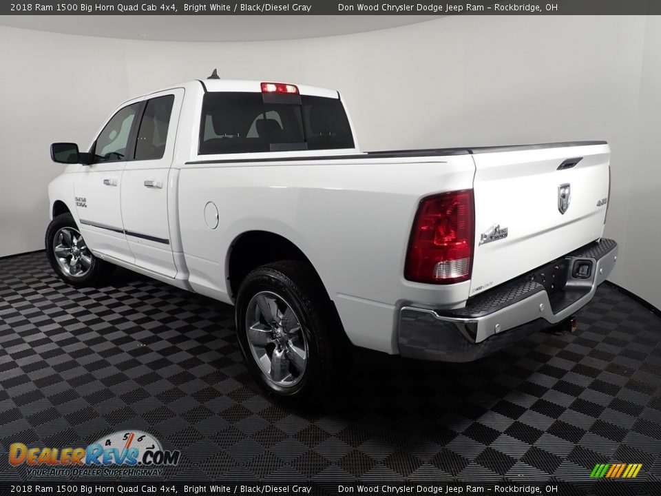 2018 Ram 1500 Big Horn Quad Cab 4x4 Bright White / Black/Diesel Gray Photo #13