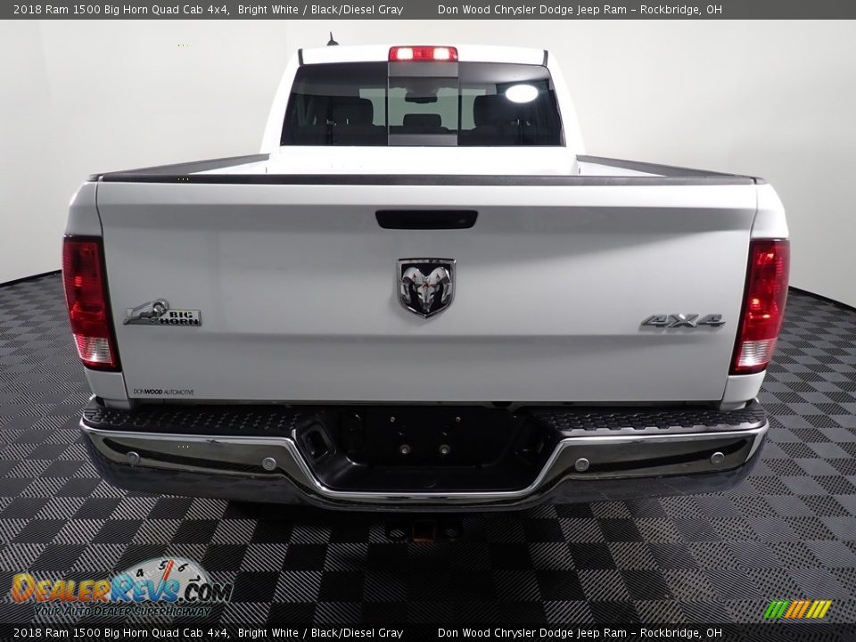 2018 Ram 1500 Big Horn Quad Cab 4x4 Bright White / Black/Diesel Gray Photo #14