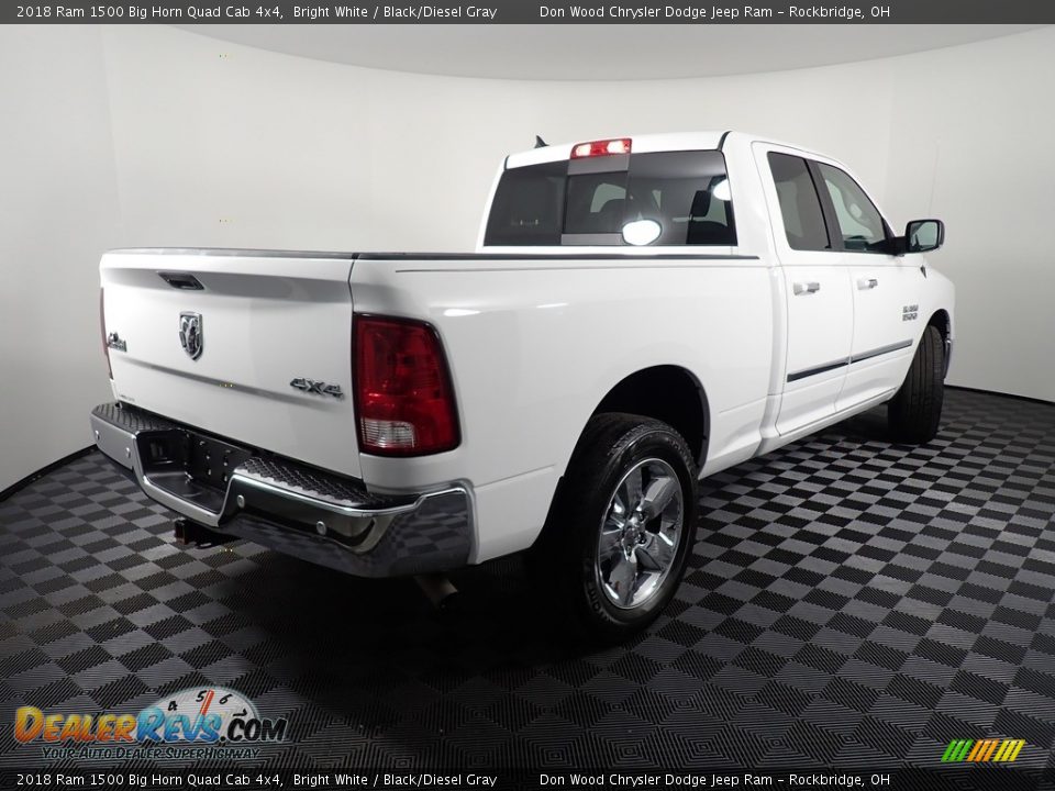 2018 Ram 1500 Big Horn Quad Cab 4x4 Bright White / Black/Diesel Gray Photo #17