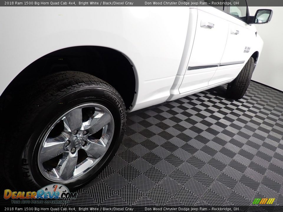 2018 Ram 1500 Big Horn Quad Cab 4x4 Bright White / Black/Diesel Gray Photo #18