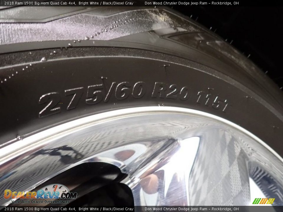 2018 Ram 1500 Big Horn Quad Cab 4x4 Bright White / Black/Diesel Gray Photo #19