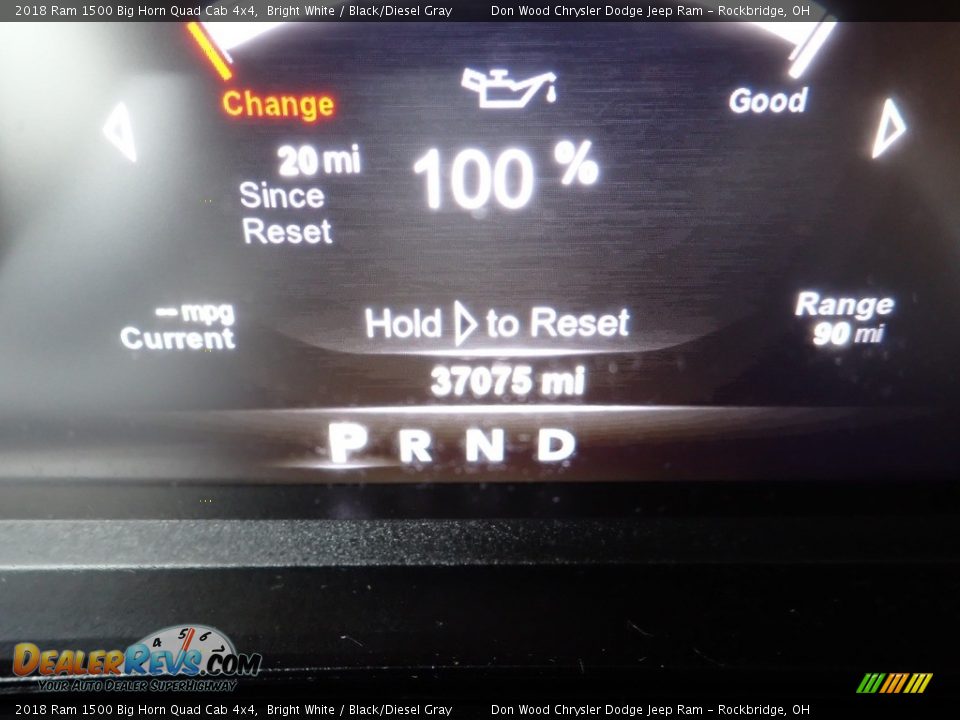 2018 Ram 1500 Big Horn Quad Cab 4x4 Bright White / Black/Diesel Gray Photo #24