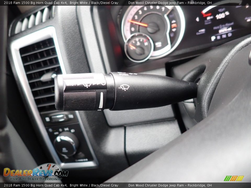 2018 Ram 1500 Big Horn Quad Cab 4x4 Bright White / Black/Diesel Gray Photo #25