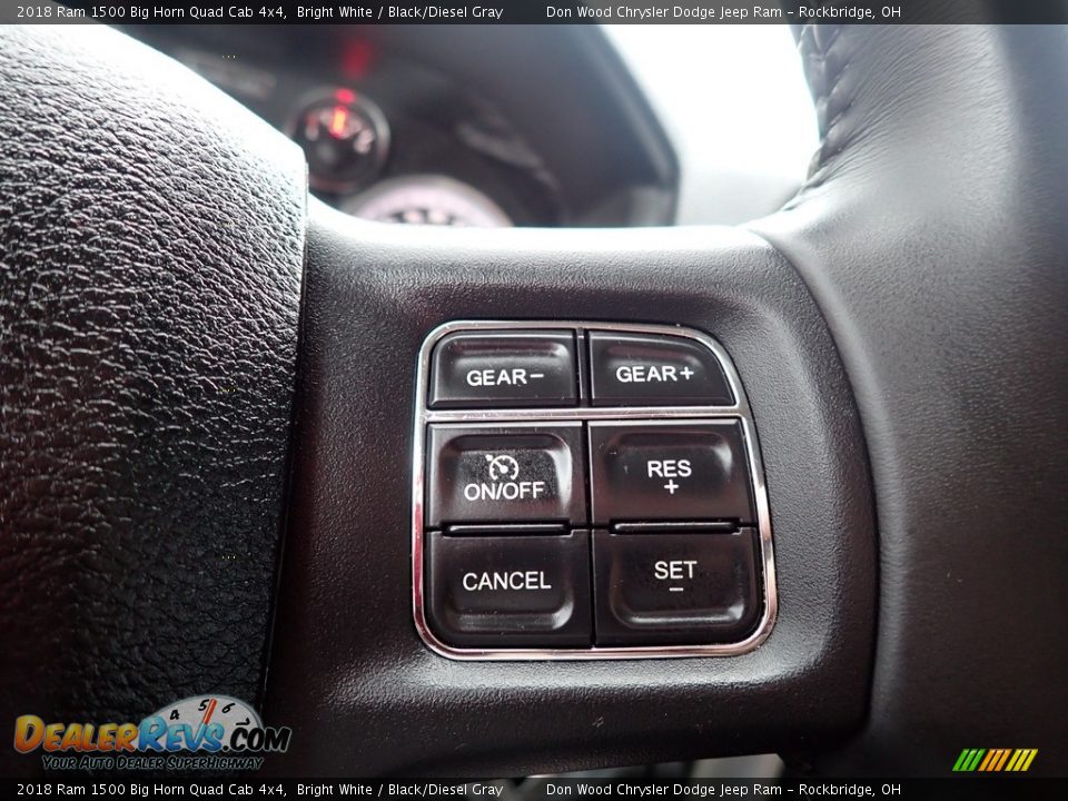 2018 Ram 1500 Big Horn Quad Cab 4x4 Bright White / Black/Diesel Gray Photo #27