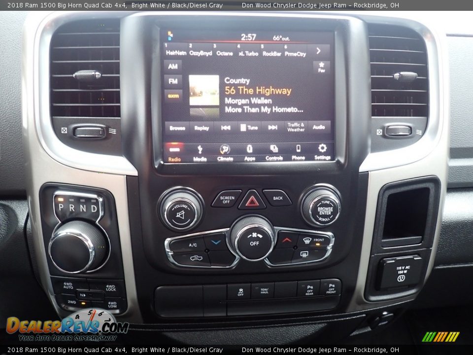 2018 Ram 1500 Big Horn Quad Cab 4x4 Bright White / Black/Diesel Gray Photo #28