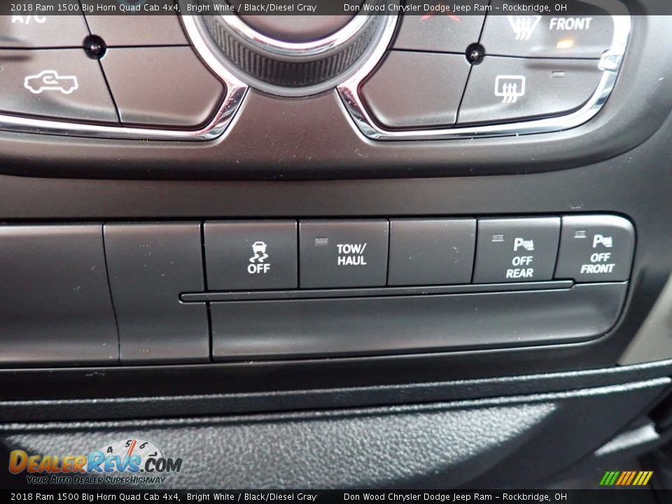2018 Ram 1500 Big Horn Quad Cab 4x4 Bright White / Black/Diesel Gray Photo #29