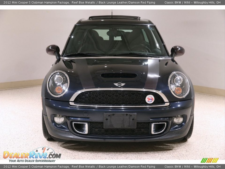 2012 Mini Cooper S Clubman Hampton Package Reef Blue Metallic / Black Lounge Leather/Damson Red Piping Photo #2
