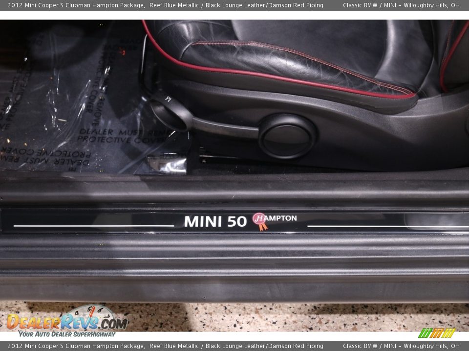 2012 Mini Cooper S Clubman Hampton Package Reef Blue Metallic / Black Lounge Leather/Damson Red Piping Photo #5