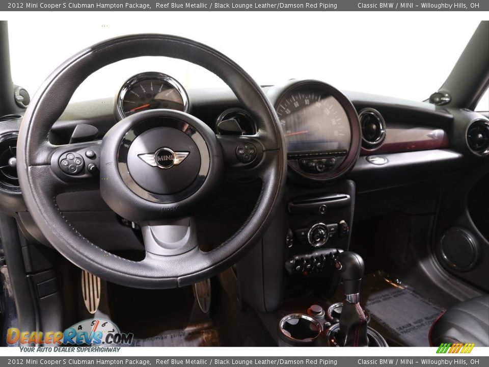 2012 Mini Cooper S Clubman Hampton Package Reef Blue Metallic / Black Lounge Leather/Damson Red Piping Photo #6