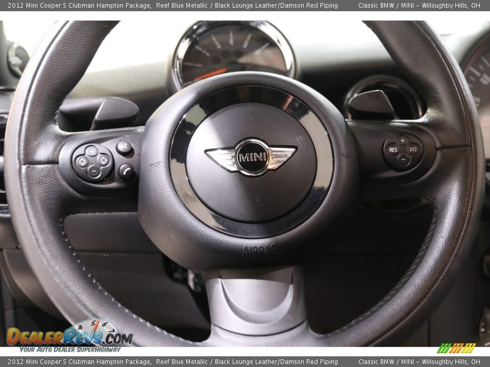 2012 Mini Cooper S Clubman Hampton Package Reef Blue Metallic / Black Lounge Leather/Damson Red Piping Photo #7