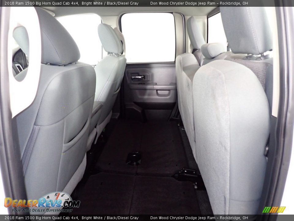 2018 Ram 1500 Big Horn Quad Cab 4x4 Bright White / Black/Diesel Gray Photo #35
