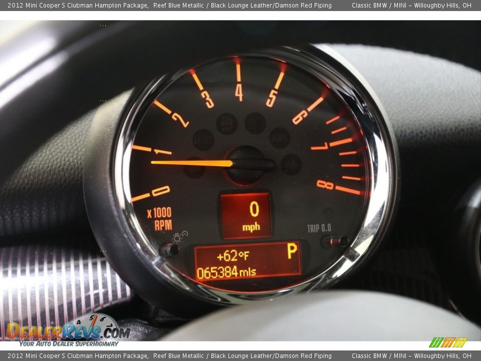 2012 Mini Cooper S Clubman Hampton Package Reef Blue Metallic / Black Lounge Leather/Damson Red Piping Photo #8