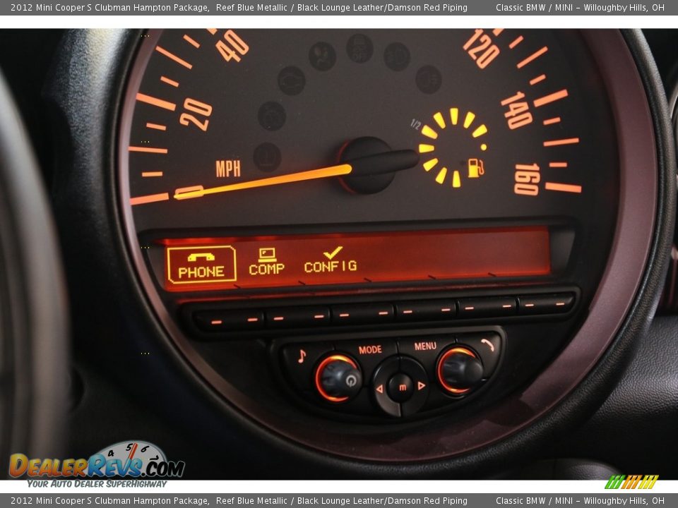 2012 Mini Cooper S Clubman Hampton Package Reef Blue Metallic / Black Lounge Leather/Damson Red Piping Photo #10