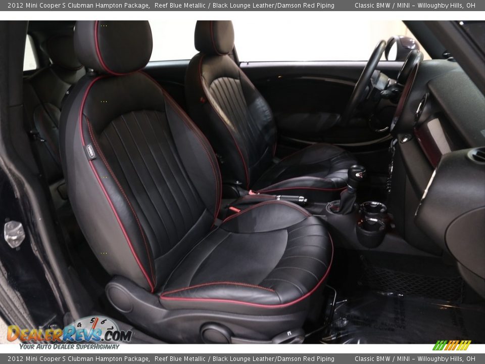 2012 Mini Cooper S Clubman Hampton Package Reef Blue Metallic / Black Lounge Leather/Damson Red Piping Photo #13