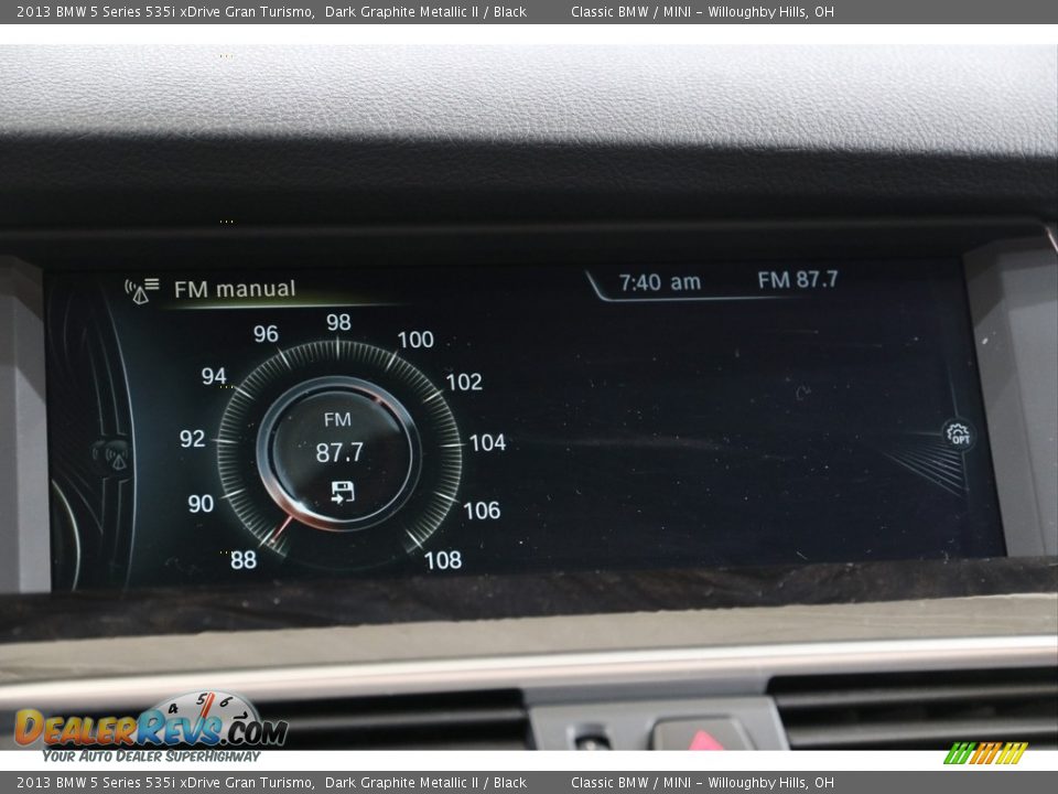 2013 BMW 5 Series 535i xDrive Gran Turismo Dark Graphite Metallic II / Black Photo #12