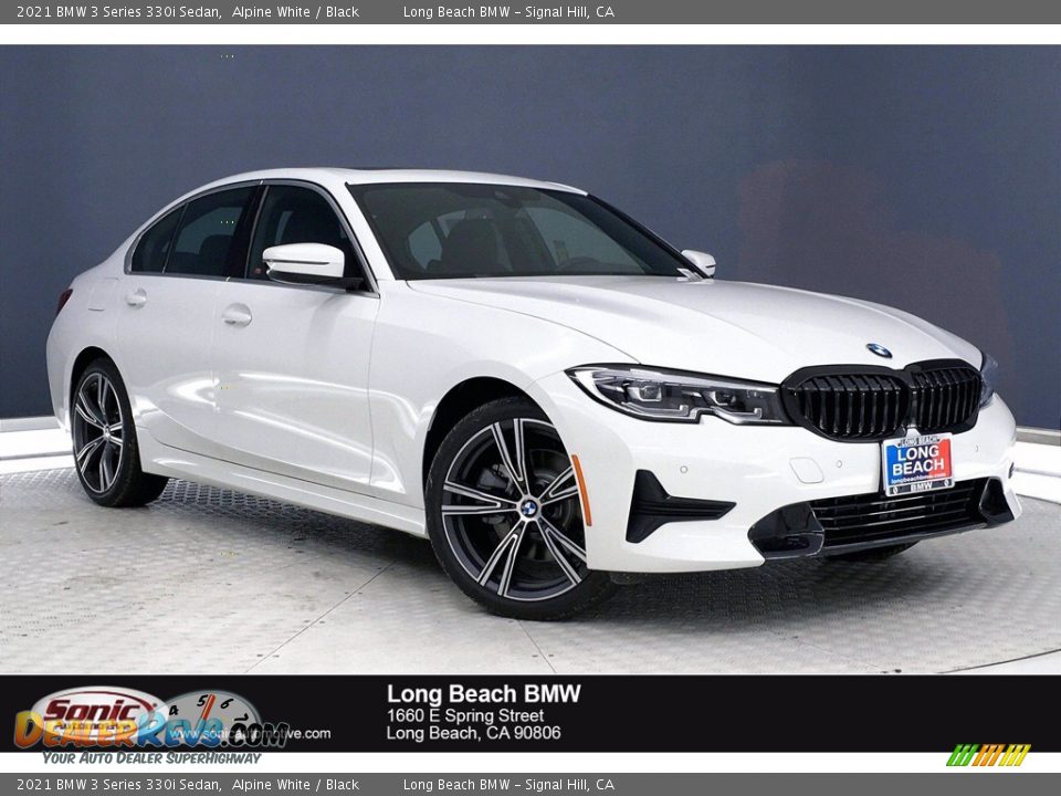 2021 BMW 3 Series 330i Sedan Alpine White / Black Photo #1