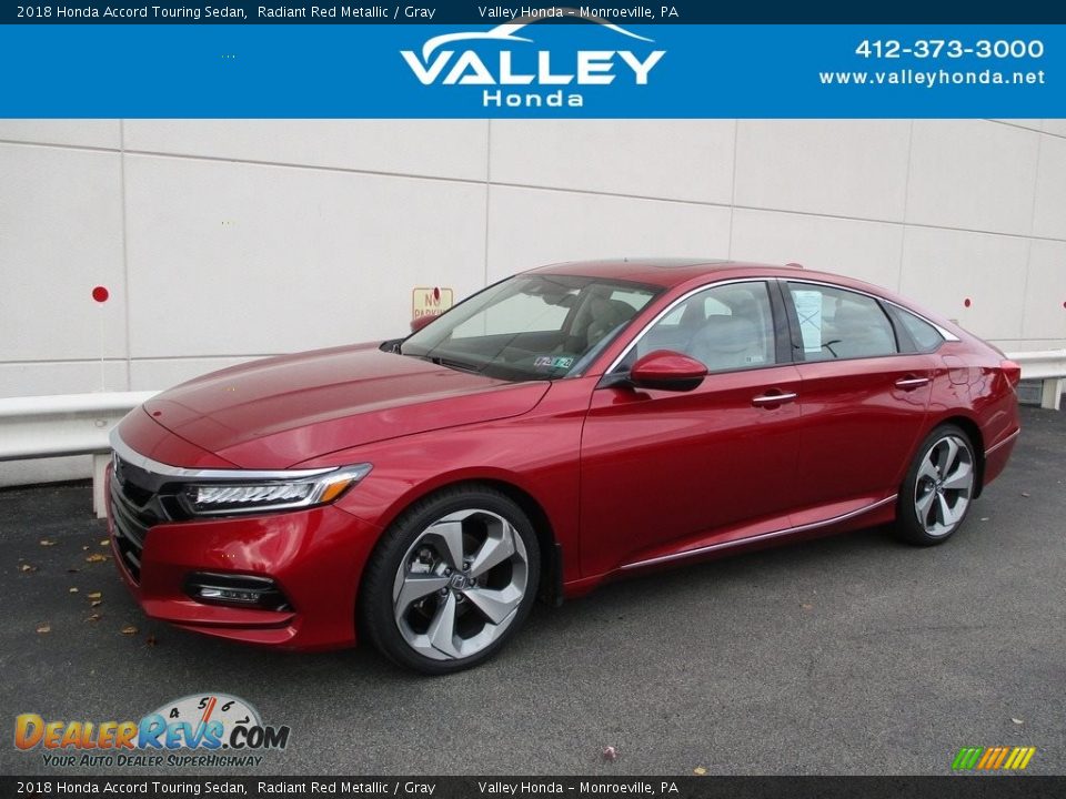 2018 Honda Accord Touring Sedan Radiant Red Metallic / Gray Photo #1