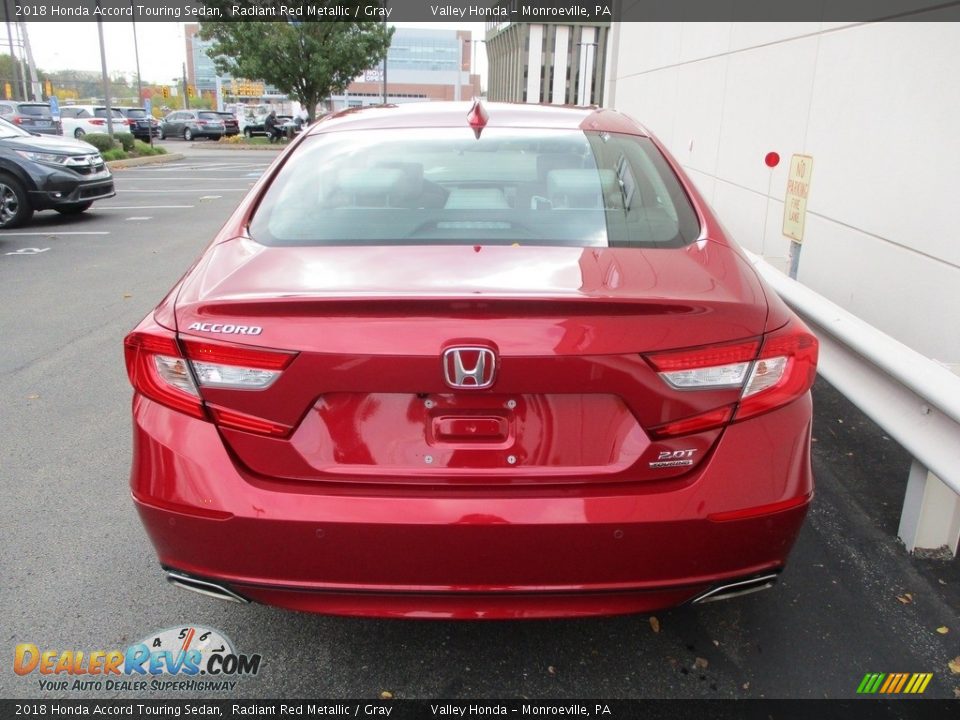 2018 Honda Accord Touring Sedan Radiant Red Metallic / Gray Photo #4